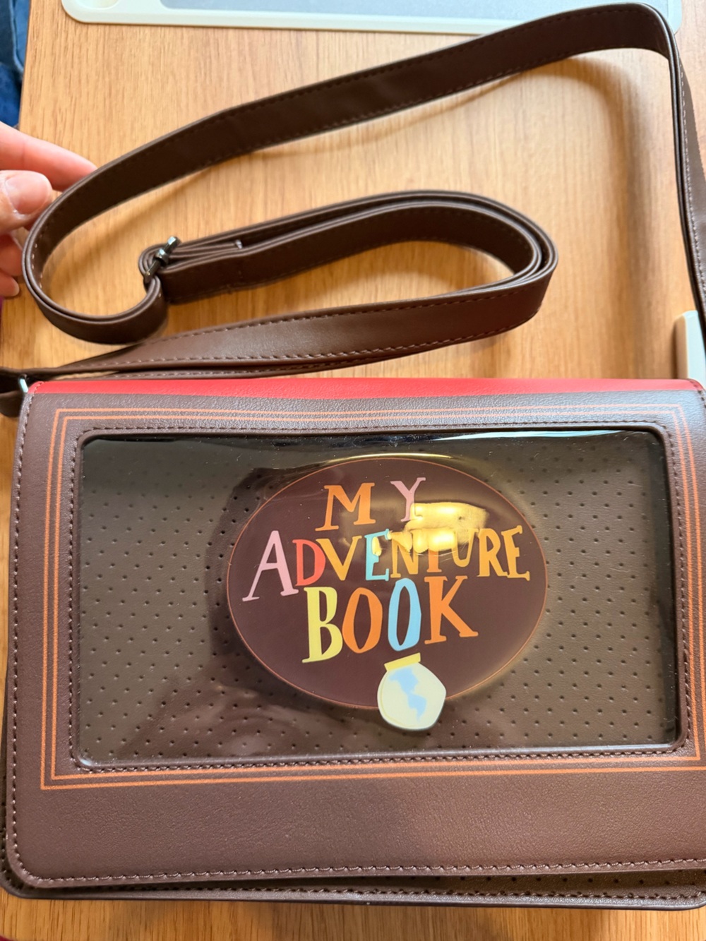 Loungefly x Pixar Collab “Up” Brown and Red "My Adventure Book" Crossbody Bag